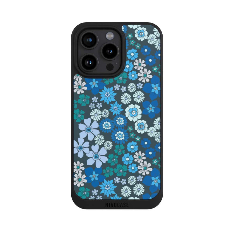 iPhone 15 Pro Max NIVOpure Blaue Blumen DeinDesign