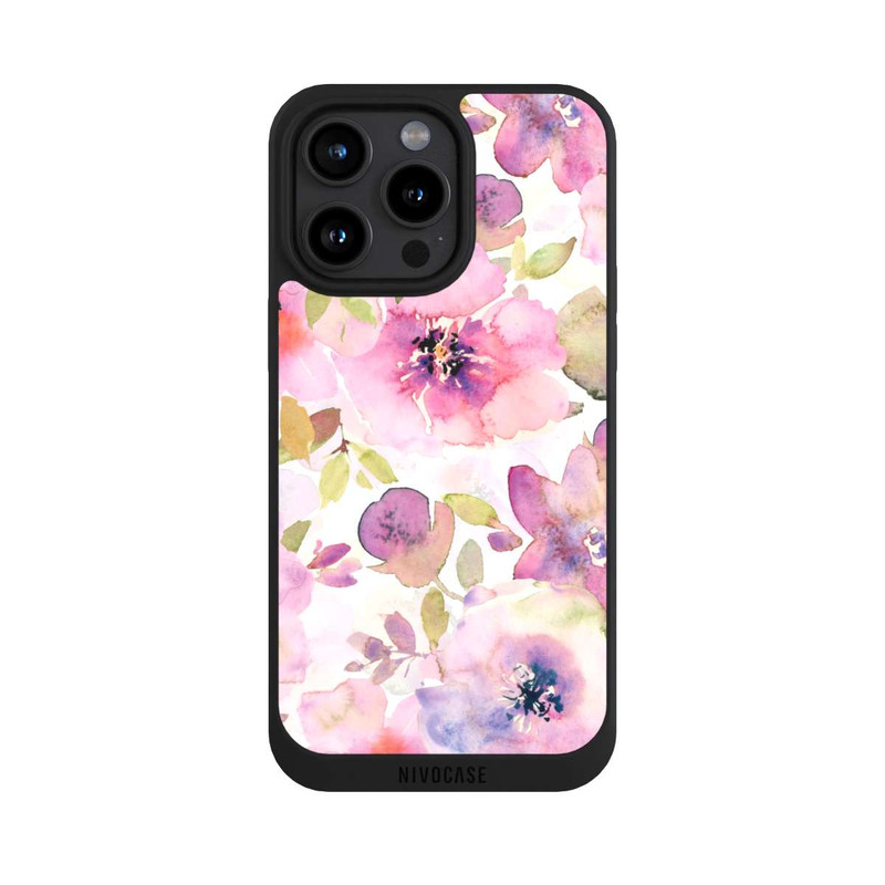 iPhone 15 Pro Max NIVOpure Tapete mit rosa Blumen
