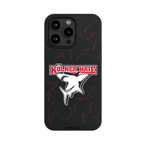 Apple iPhone 15 Pro Max NIVOpure Haie Muster Rot