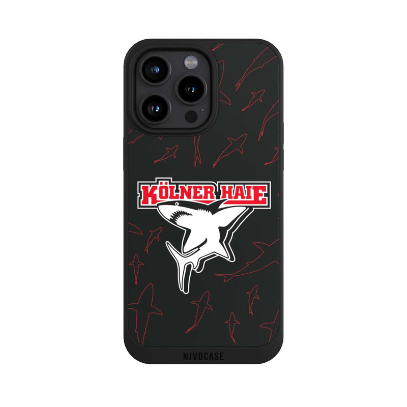 iPhone 15 Pro Max NIVOpure Haie Muster Rot