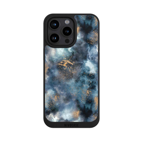 Apple iPhone 15 Pro Max NIVOpure Smoky Marble Watercolor Navy