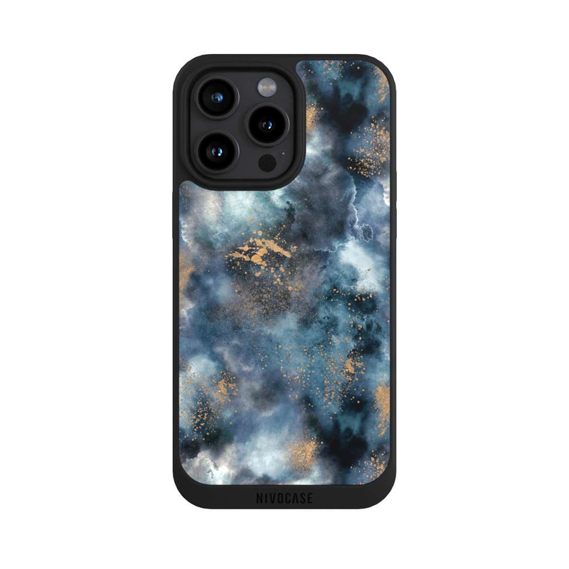 iPhone 15 Pro Max NIVOpure Smoky Marble Watercolor Navy