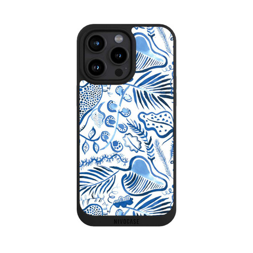 Apple iPhone 15 Pro Max NIVOpure Tropical Forest Leaves Blue