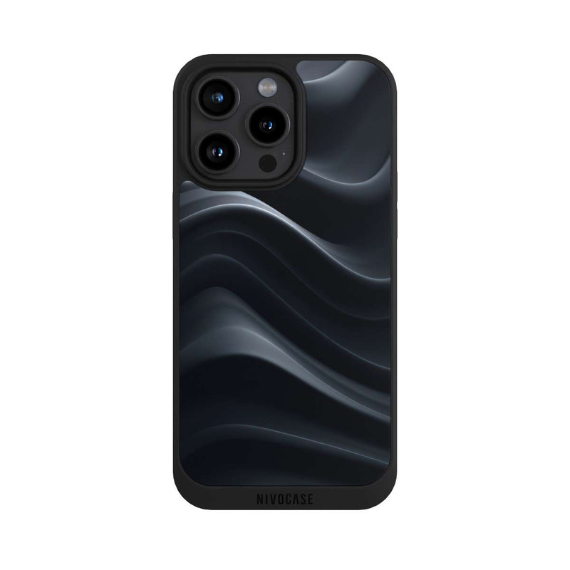 iPhone 15 Pro Max NIVOpure Black Waves Texture