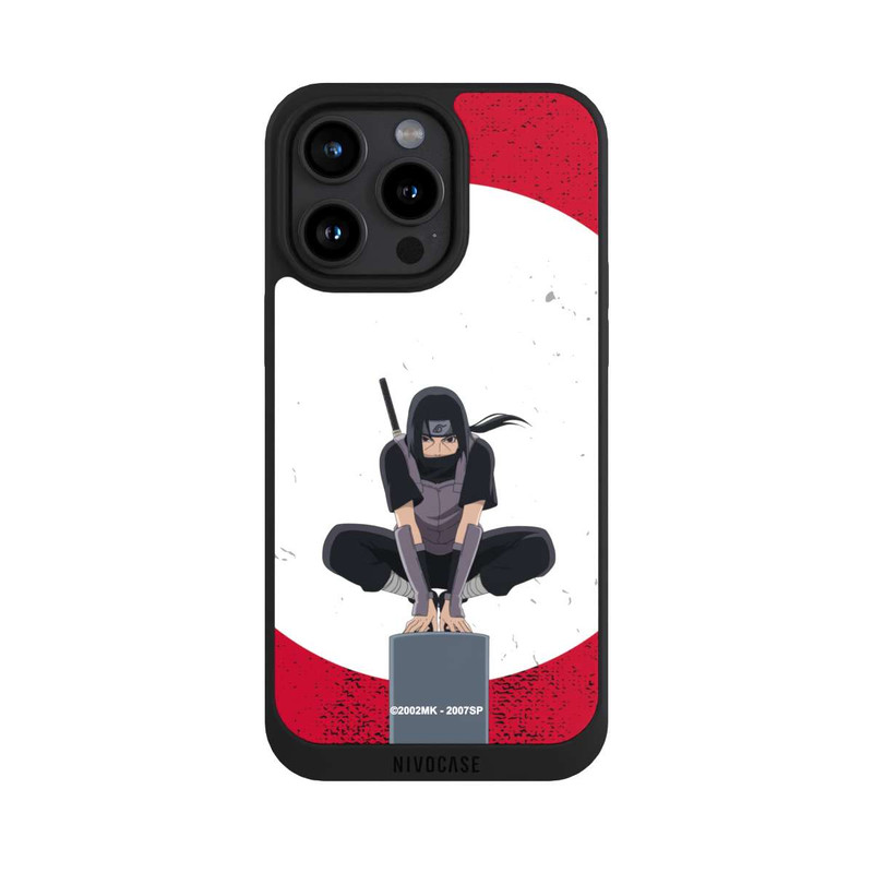 iPhone 15 Pro Max NIVOpure Itachi Uchiha symbol red background