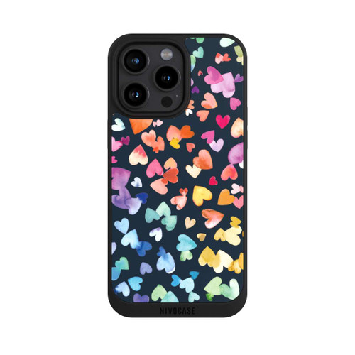 Apple iPhone 15 Pro Max NIVOpure Valentinstag Herzen Schwarz