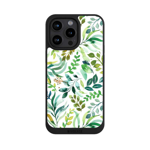 Apple iPhone 15 Pro Max NIVOpure Watercolor Palms Leaves Botanical Green