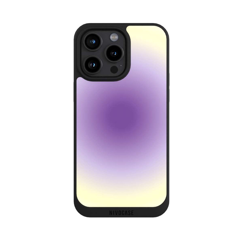 iPhone 15 Pro Max NIVOpure Aura Violet Jaune Cercle