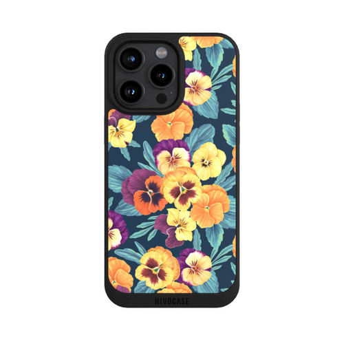 Apple iPhone 15 Pro Max NIVOpure Pansies on Navy