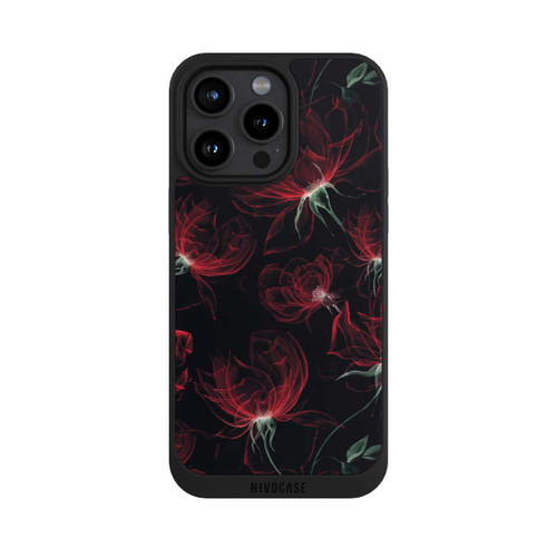 Apple iPhone 15 Pro Max NIVOpure Tapete mit roten Blumen