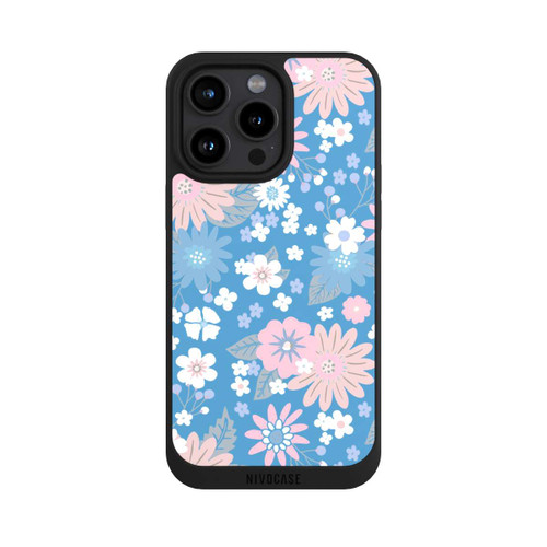 Apple iPhone 15 Pro Max NIVOpure Wildblumen Muster Blau