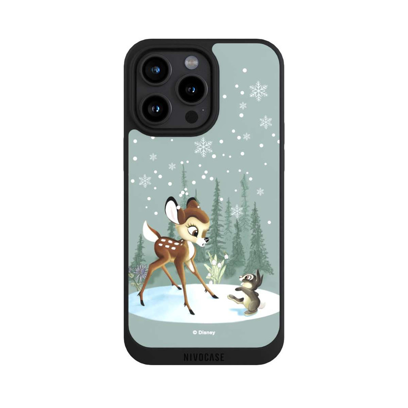 iPhone 15 Pro Max NIVOpure Bambi et Panpan Monde Hivernal