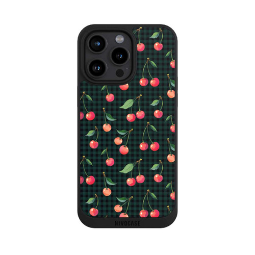 Apple iPhone 15 Pro Max NIVOpure Cherries and Green Gingham