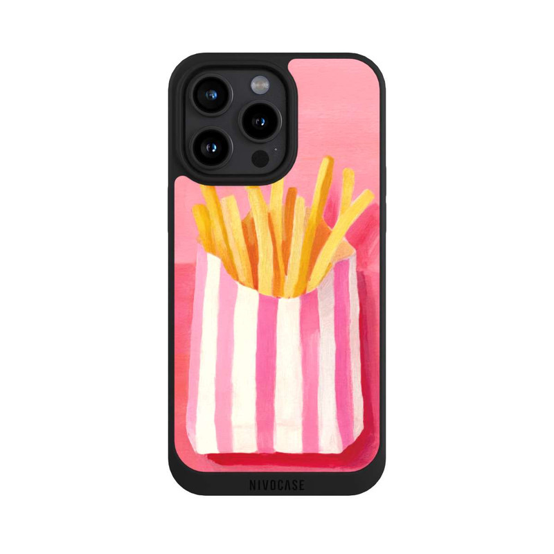 iPhone 15 Pro Max NIVOpure Retro Fries Pink Watercolor