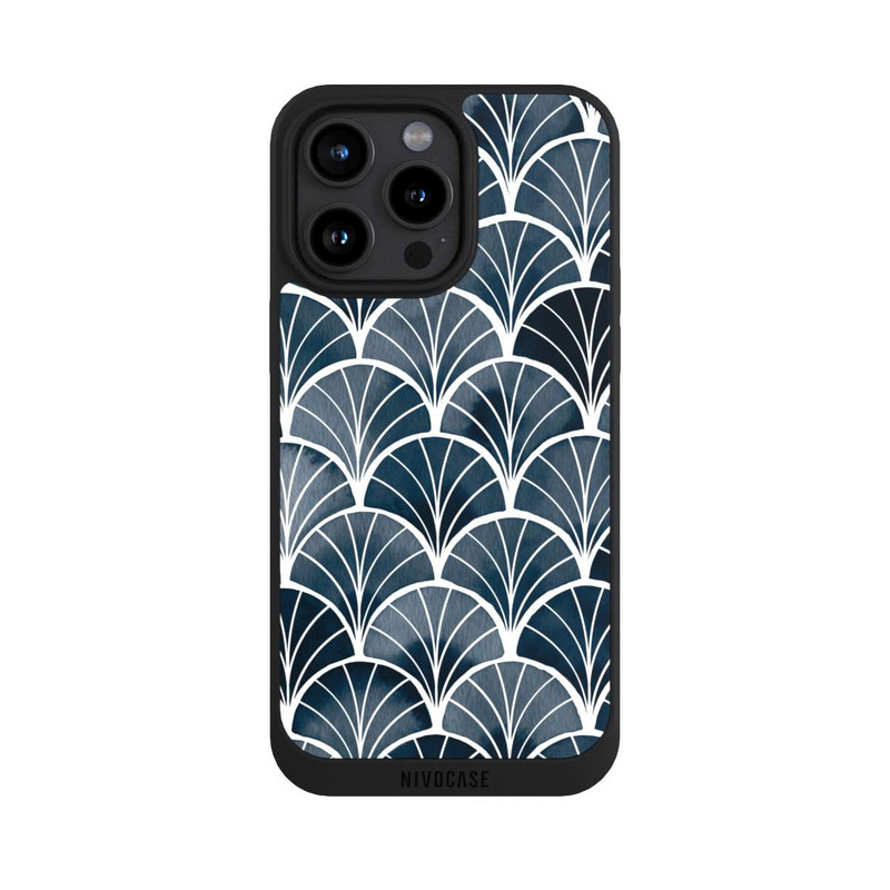 iPhone 15 Pro Max NIVOpure Botanische Brise Art Deco Grau