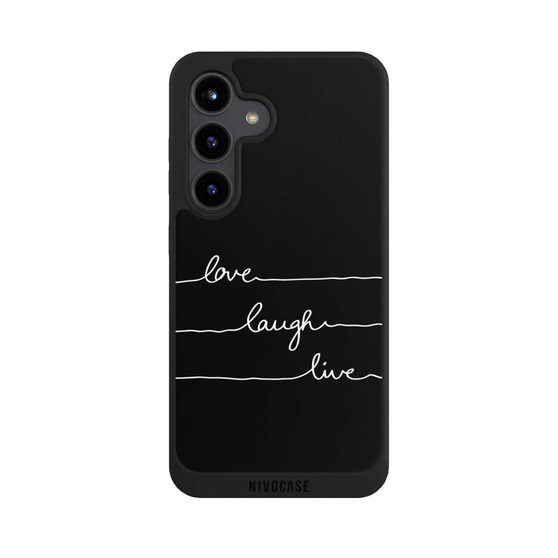 Galaxy S24 NIVOpure Love Laugh Live weiß/schwarz