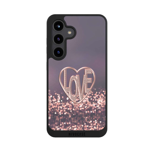 Samsung Galaxy S24 NIVOpure LOVE Rose Pailleté