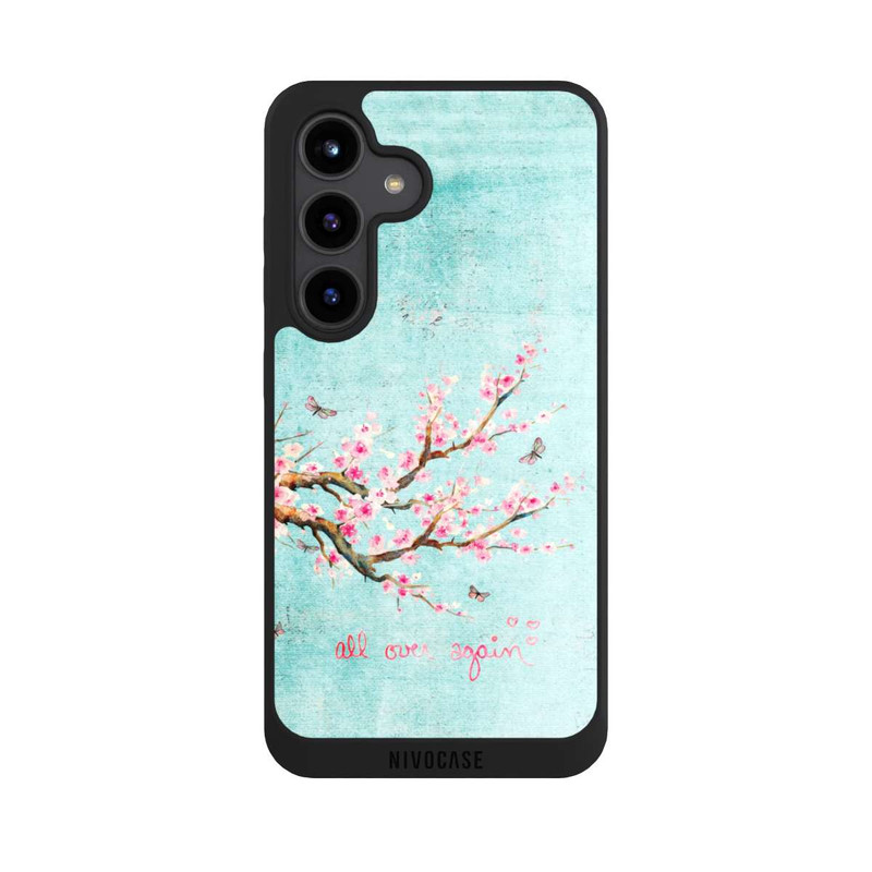 Galaxy S24 NIVOpure Kirschblütenbaummuster Blau