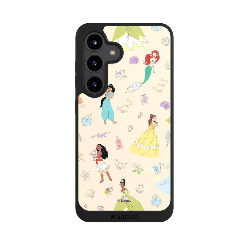 Galaxy S24 NIVOpure Princess Pattern Beige Disney Princess