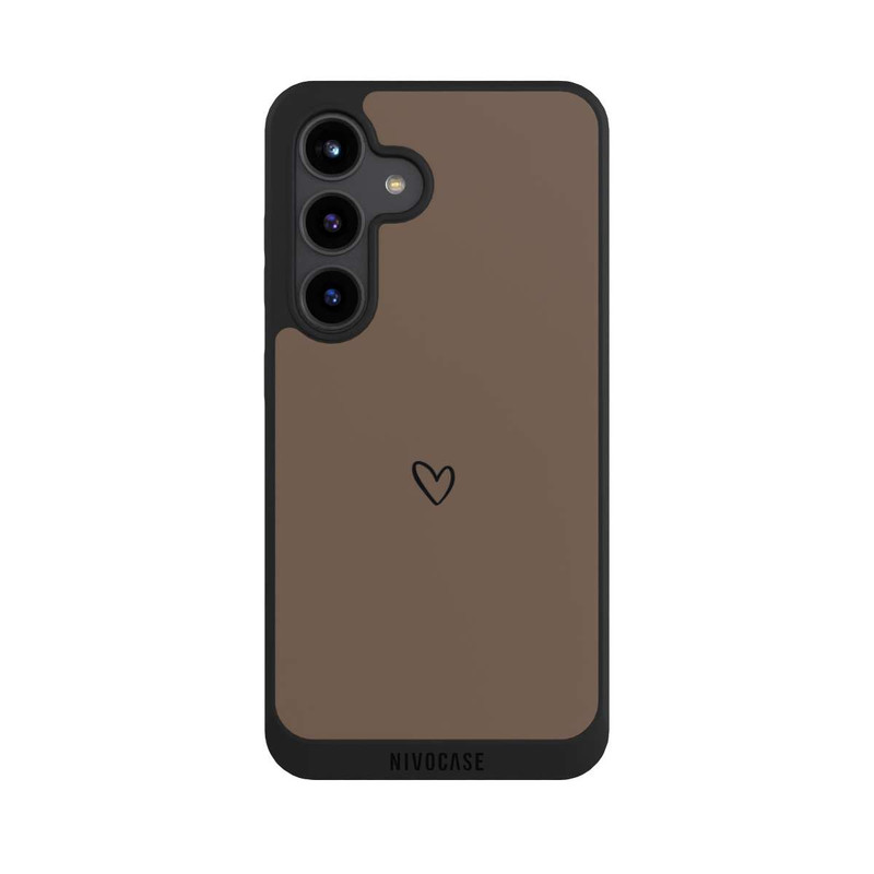 Galaxy S24 NIVOpure Herz Minimalistisch Braun
