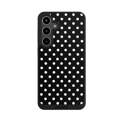 Samsung Galaxy S24+ NIVOpure Polka Dots Schwarz und Weiß