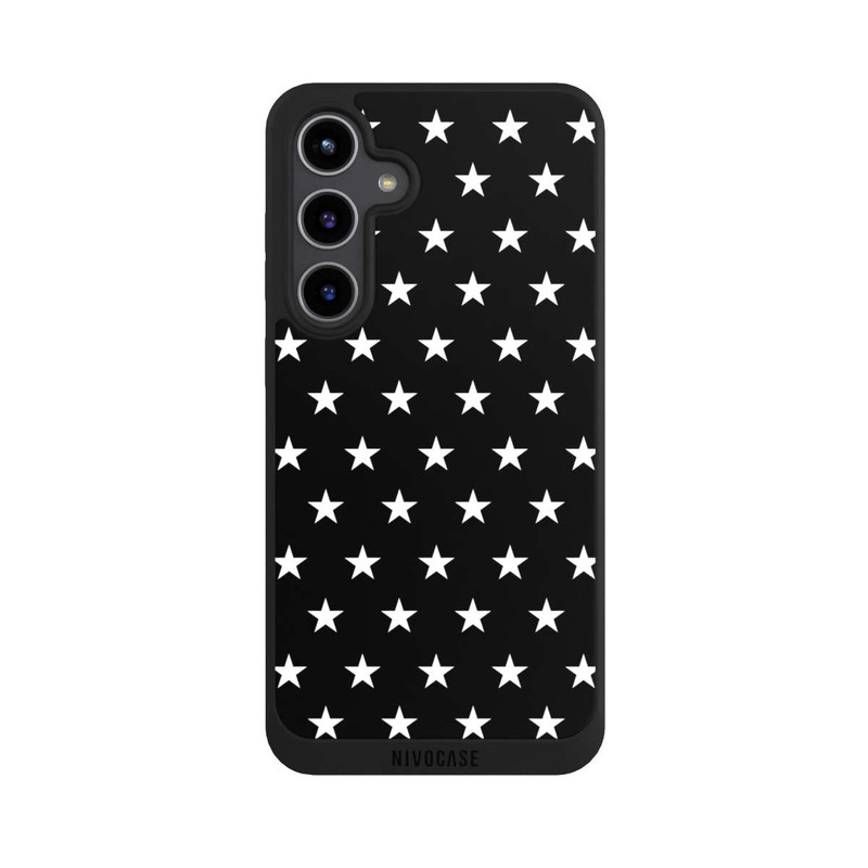 Galaxy S24 + NIVOpure Polka Stars - black and white