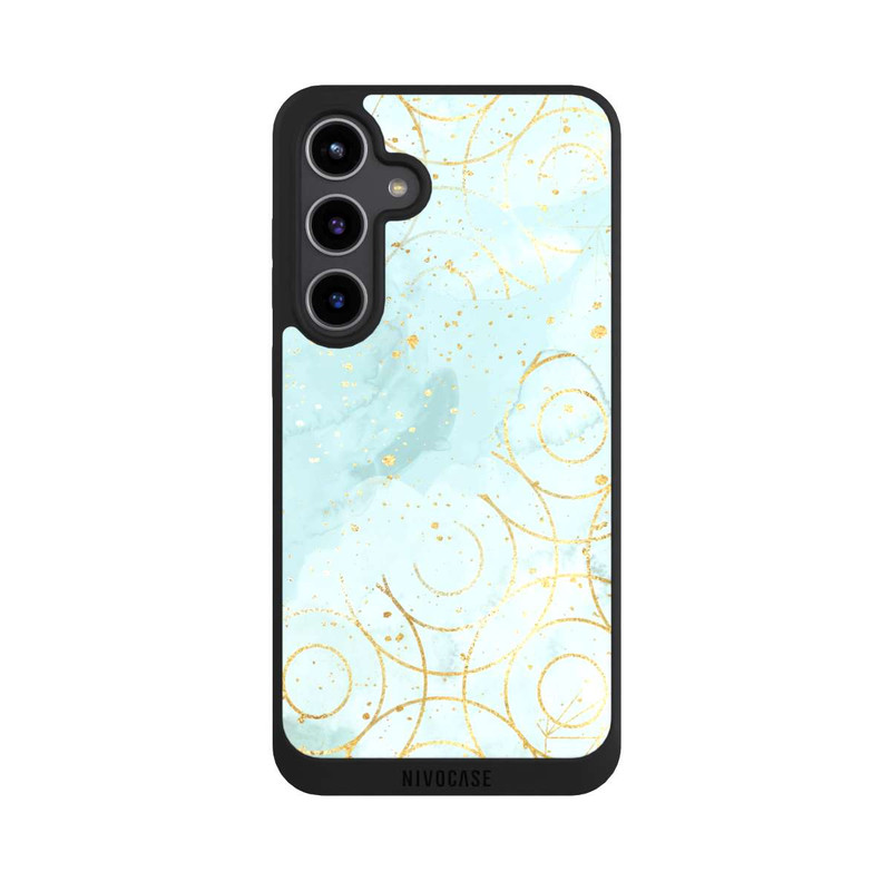 Galaxy S24 + NIVOpure Marbre Vert Motif de Maille Mixte