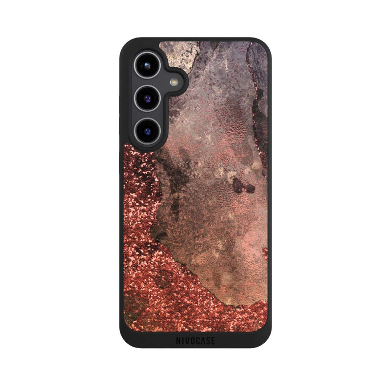 Galaxy S24 + NIVOpure Brown Glitter Marble Look