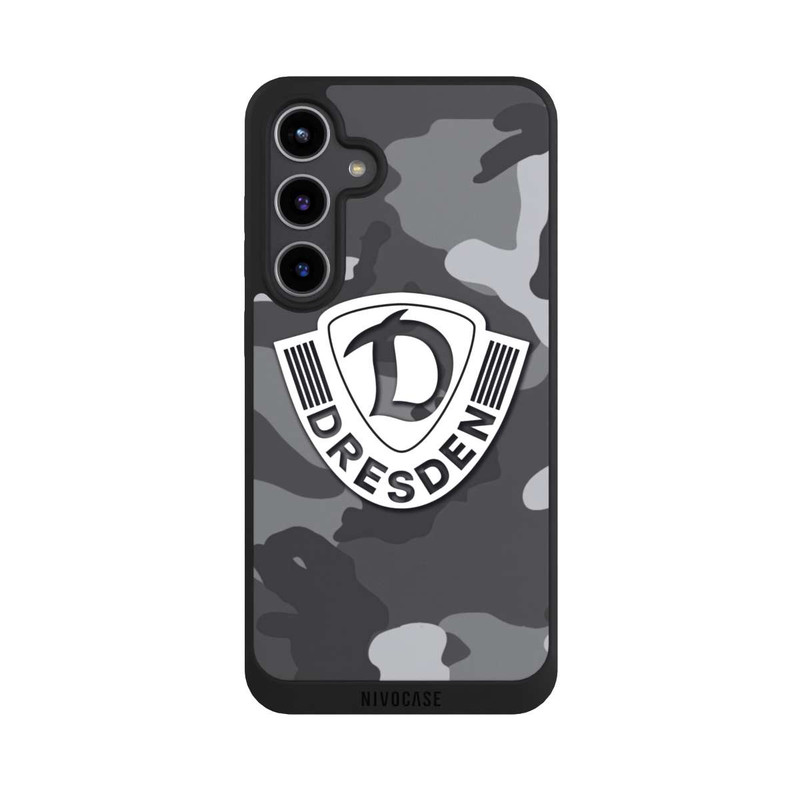 Galaxy S24 + NIVOpure Dresden Camouflage Grau - Dynamo Dresden