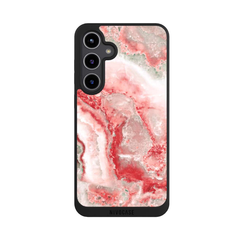 Galaxy S24 + NIVOpure Marbre Rouge et Blanc