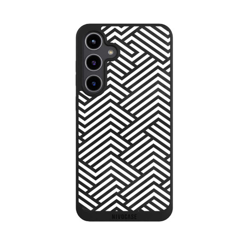 Samsung Galaxy S24+ NIVOpure Schwarz und Weiß ZigZag