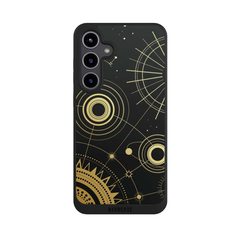 Galaxy S24 + NIVOpure Le noir et l'or semblent abstraits