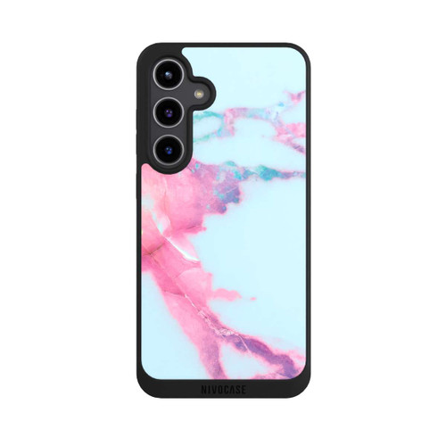 Samsung Galaxy S24+ NIVOpure Hellblauer schillernder Adermarmor