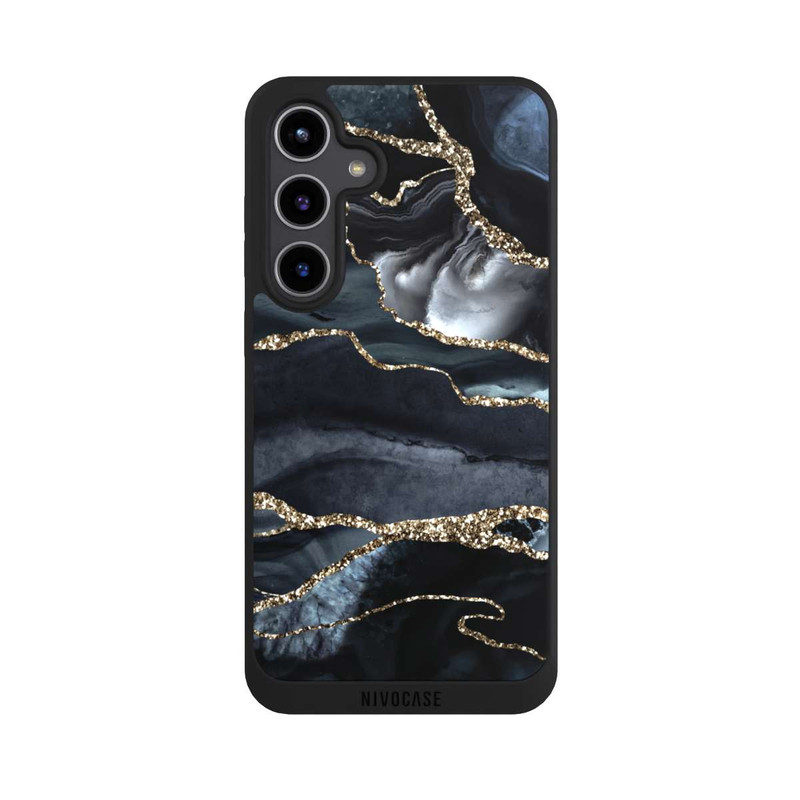 Galaxy S24 + NIVOpure Or marbré foncé Aspect pailleté