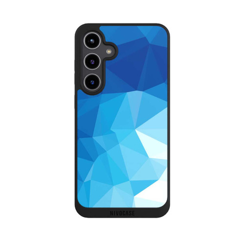 Samsung Galaxy S24+ NIVOpure Polygonales blaues Mosaik