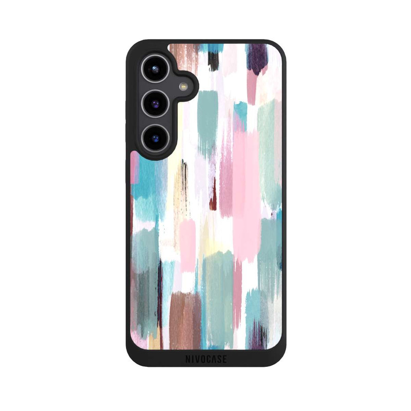 Galaxy S24 + NIVOpure Abstrakte Pinselstriche in Pastelltönen