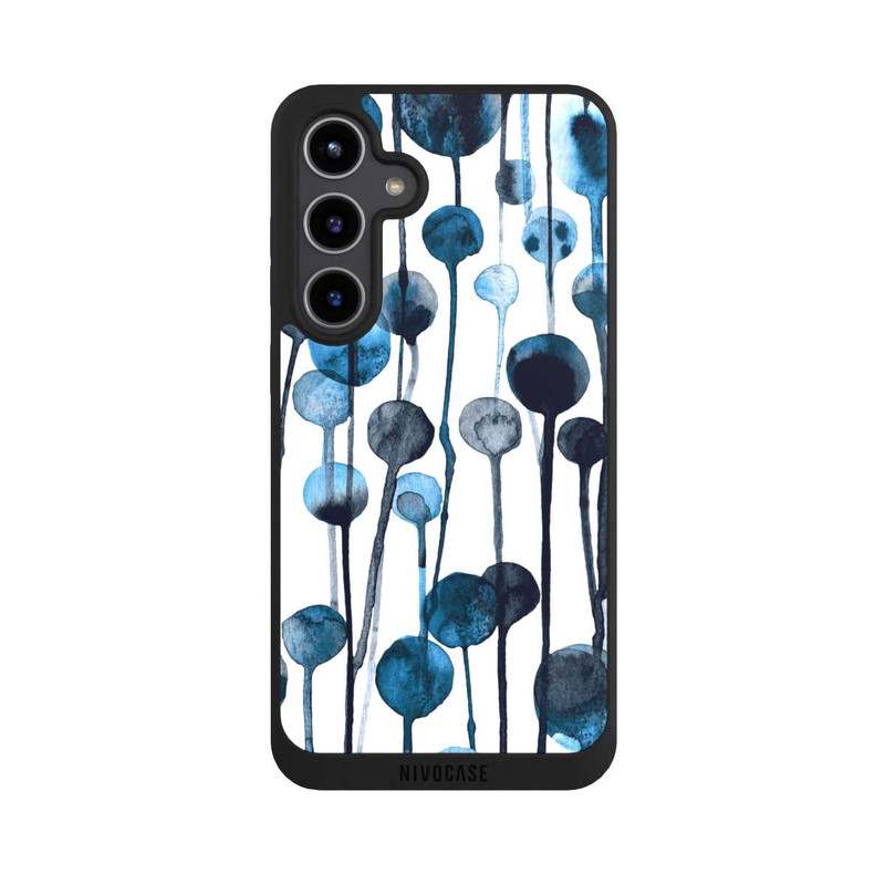 Galaxy S24 + NIVOpure Tropfende Punkte blau
