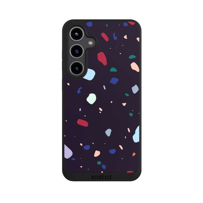 Galaxy S24 + NIVOpure Terrazzo arrondi foncé moderne