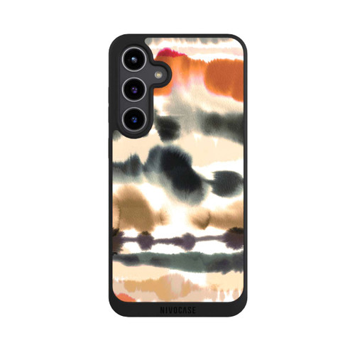Samsung Galaxy S24+ NIVOpure Weiche nautische Aquarelllinien Orange