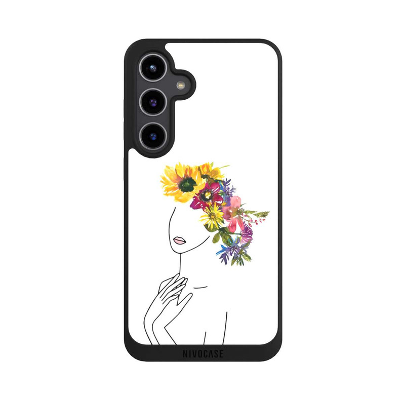 Galaxy S24 + NIVOpure Line Art Woman flowercrown