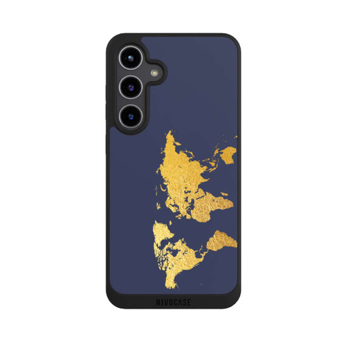 Samsung Galaxy S24+ NIVOpure Carte du monde en or