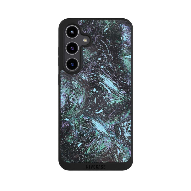 Galaxy S24 + NIVOpure Abstrakt tropfender Staub lila