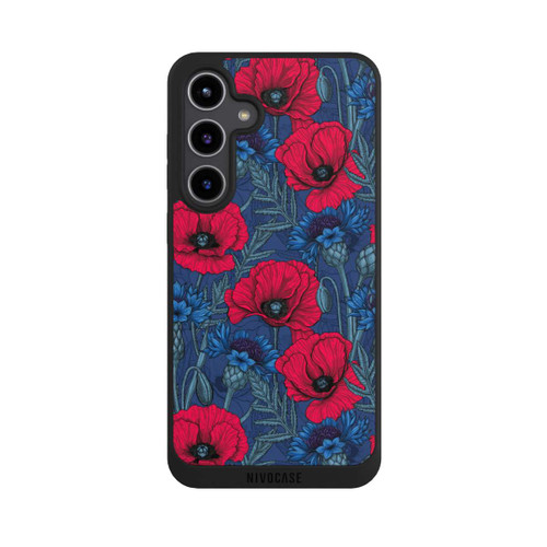 Samsung Galaxy S24+ NIVOpure Poppies and Cornflowers on Blue
