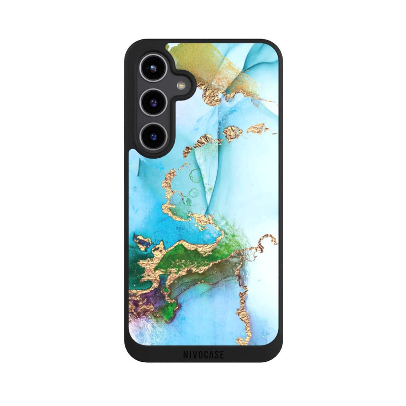 Galaxy S24 + NIVOpure Bunter Marmor-Glitzer-Look