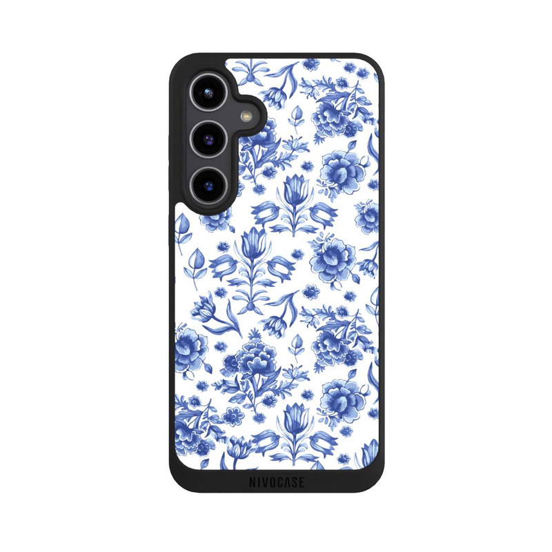 Galaxy S24 + NIVOpure Blue Flower Pattern - Delft (NL)