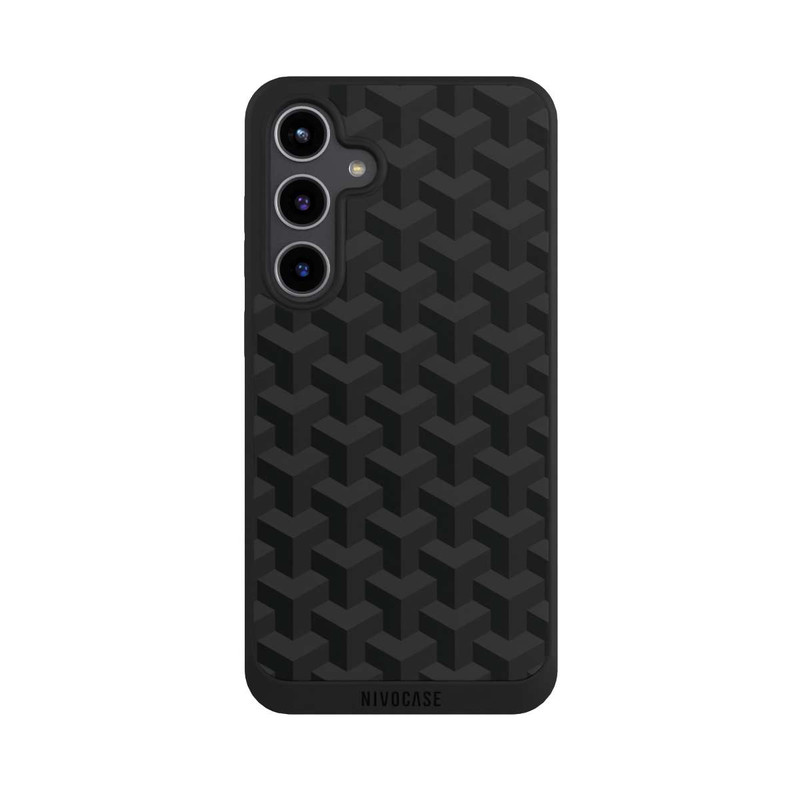 Galaxy S24 + NIVOpure Black Isometric Pattern