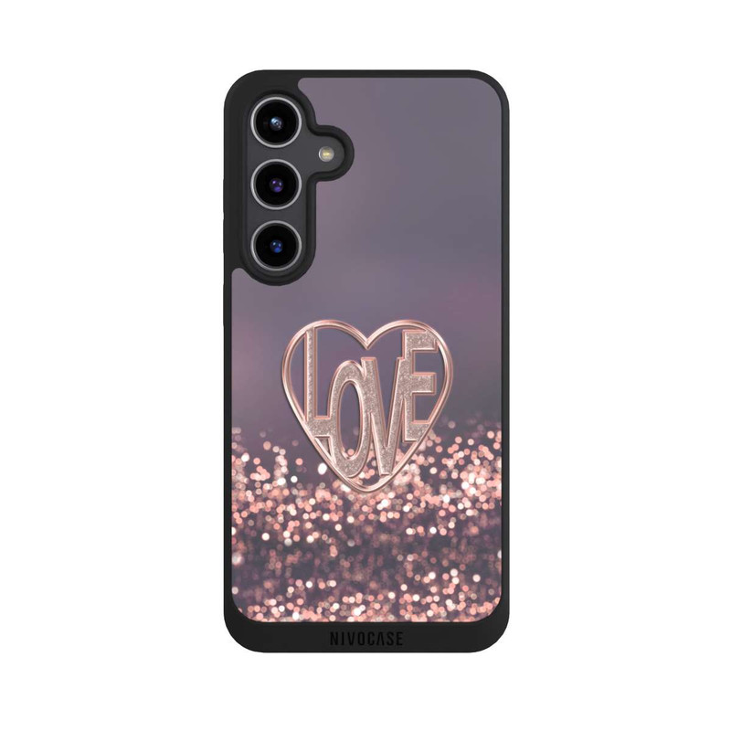 Galaxy S24 + NIVOpure LOVE Glitzerrosa