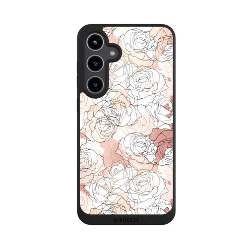 Samsung Galaxy S24+ NIVOpure Roses en fleurs Dessin au trait