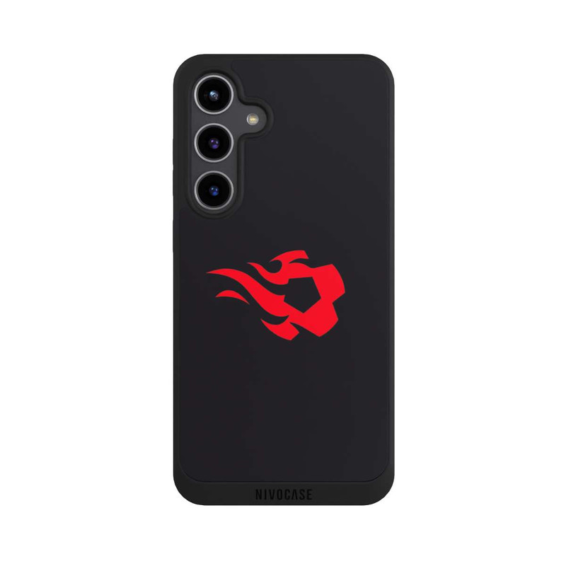 Galaxy S24 + NIVOpure Belgique Red Flames Noir