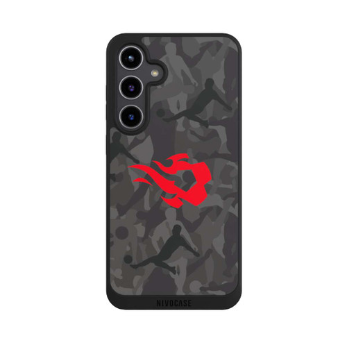 Samsung Galaxy S24+ NIVOpure Belgian Red Flames Camouflage Grey